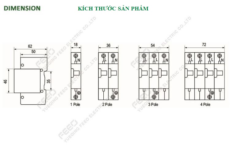 Chống sét lan truyền AC 4P 420VAC