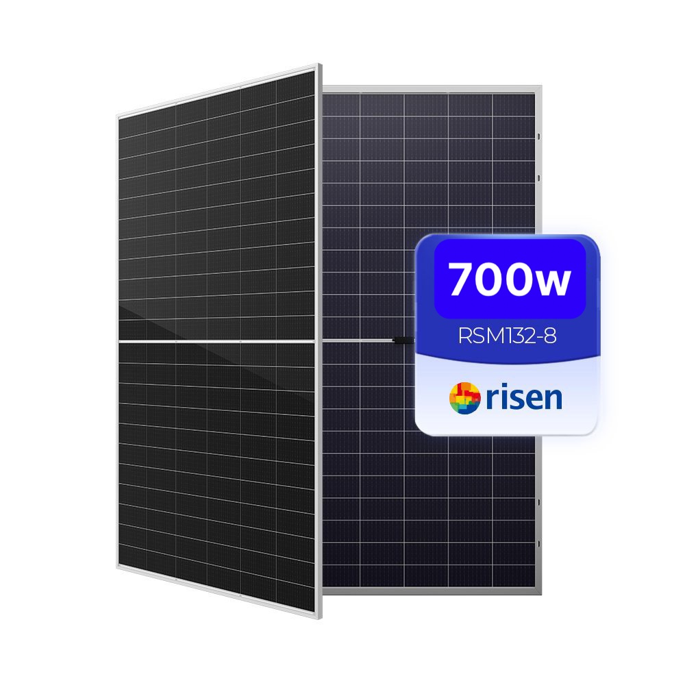 Tấm pin năng lượng mặt trời Risen HJT Hyper-ion RSM132-8-700BHDG 700W 2 mặt kính